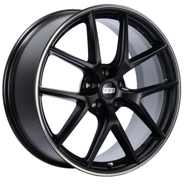 BBS CI-R 20x8.5 5x120 ET32 Satin Black Polished Rim Protector Wheel -82mm PFS/Clip Required - CI0102BPO