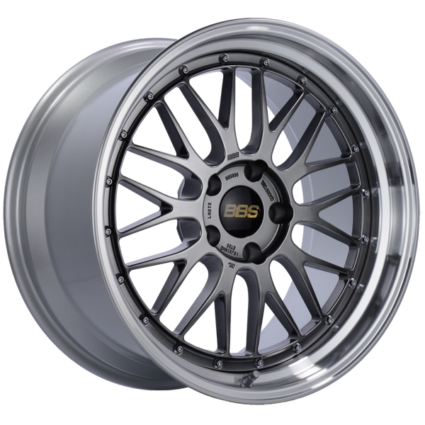BBS LM 19x8.5 5x112 ET32 Diamond Black Center Diamond Cut Lip Wheel -82mm PFS/Clip Required - LM269DBPK