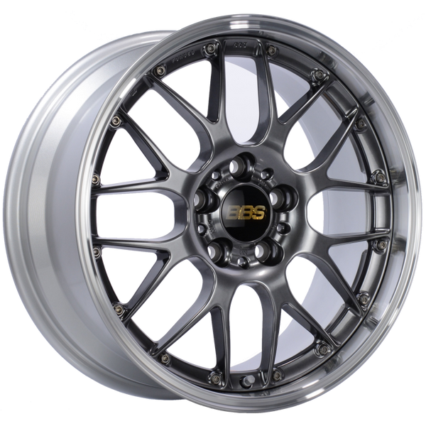 BBS RS-GT 20x8.5 5x114.3 ET43 Diamond Black Center Diamond Cut Lip Wheel -82mm PFS/Clip Required - RS983DBPK