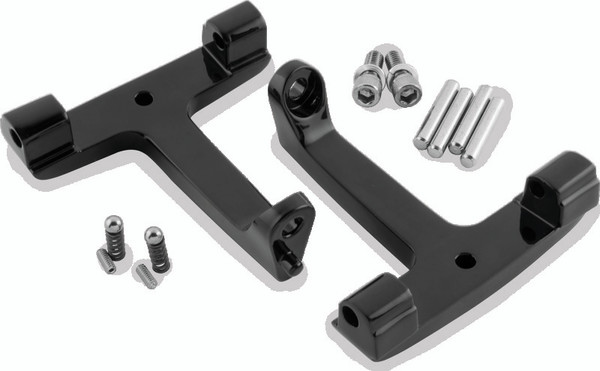 Bikers Choice 93-20 FLH FLT Black Pasanger Floorboard Bracket Replaces H-D 53070-00A - 488721