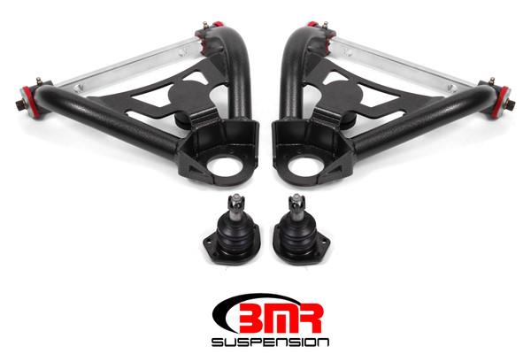 BMR 64-72 A-Body Upper Non-Adj. A-Arms w/ Stock Spindles (Polyurethane) - Black Hammertone - AA017H