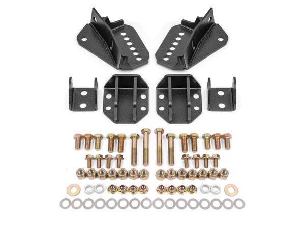 BMR 64-72 GM A-Body Coilover Conversion Kit Rear Adjust Shock Mt w/o CAB - Black Hammertone - CCK402H
