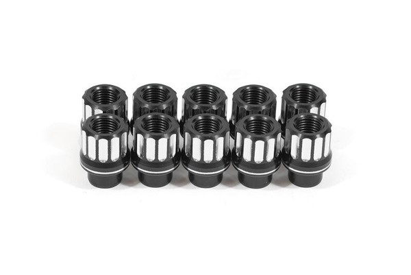 BMR 07-14 Ford Shelby GT500 Lug Nut Kit 1/2-20 RH Shank 12-pt Aluminum Set of 10 - LNK003