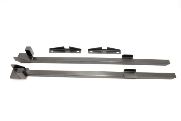 BMR 79-93 Fox Mustang Weld-On Boxed Subframe Connectors (Outside Frame Exhaust) - Black Hammertone - SFC010H