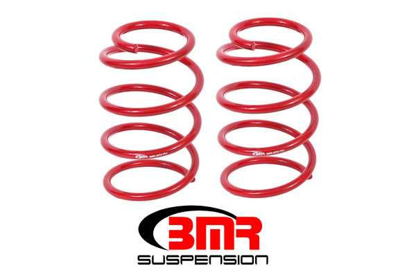BMR 05-14 S197 Mustang GT Front Performance Version Lowering Springs - Red - SP011R