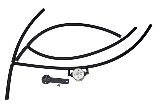 J&L 16-24 Nissan Titan 5.6L Passenger Side Oil Separator 3.0 - Clear Anodized - 3108P-C