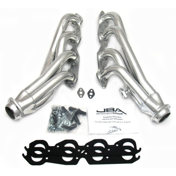 JBA 01-03 Gm Truck 8.1L BBC w/o EGR/A.I.R. 1-3/4in Primary Silver Ctd Cat4Ward Header - 1860SJS