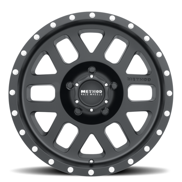 Method MR306 Mesh 17x8.5 0mm Offset 5x4.5 83mm CB Matte Black Wheel - MR30678512500