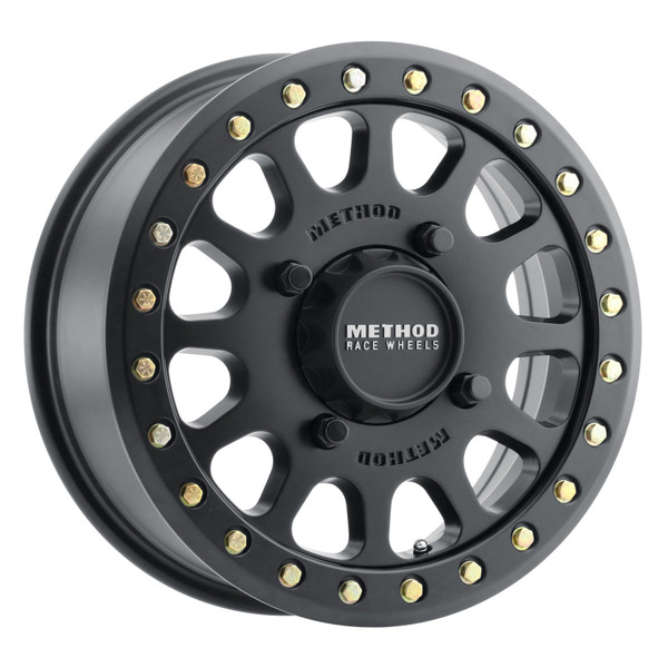 Method MR401 UTV Beadlock 15x6 / 5+1/53mm Offset / 4x156 / 132mm CB Matte Black Wheel - MR40156046551B