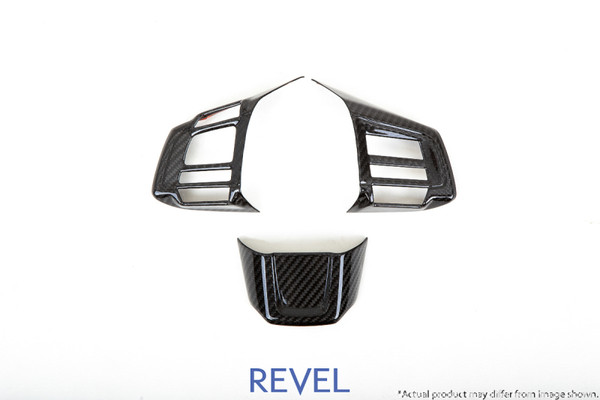 Revel GT Dry Carbon Steering Wheel Insert Covers 15-18 Subaru WRX/STI - 3 Pieces - 1TR4GT0AS21