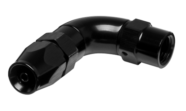 Vibrant -3AN 90 Degree High Flow Hose End Fitting for PTFE Lined Hose - Aluminum - 28903