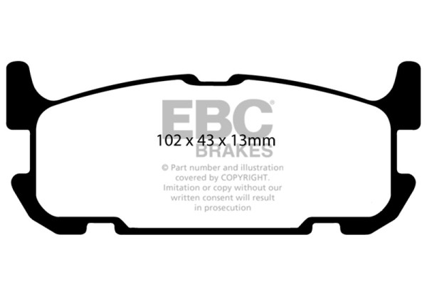 EBC 04-05 Mazda Miata MX5 1.8 (Sports Suspension) Ultimax2 Rear Brake Pads - UD1002