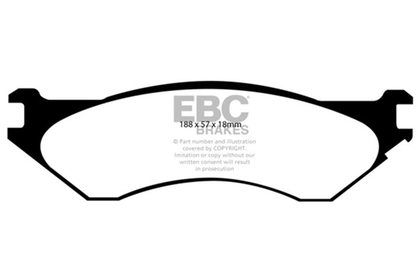 EBC 06-11 Dodge Ram 1500 Mega Cab 2WD Ultimax2 Rear Brake Pads - UD1077