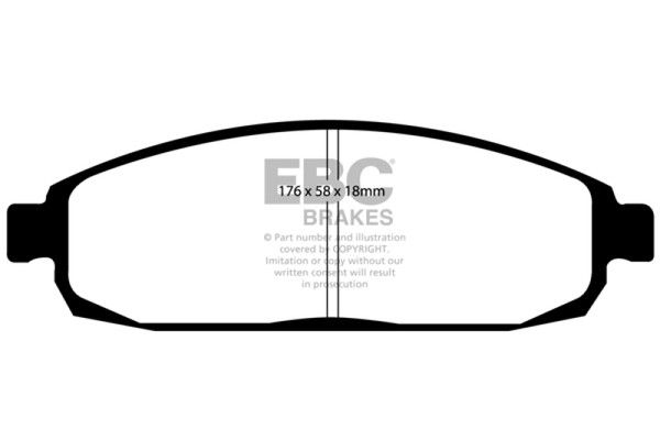 EBC 05-10 Jeep Commander 3.7 Ultimax2 Front Brake Pads - UD1080