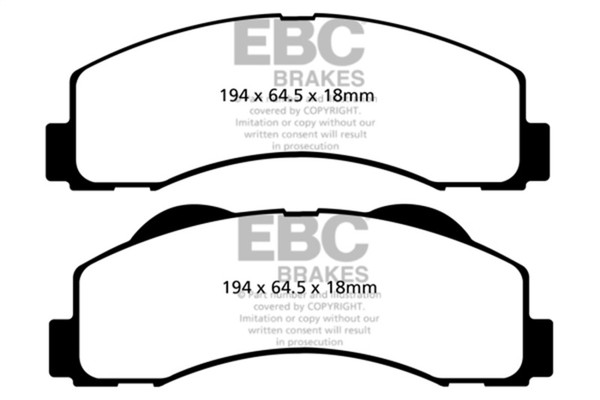 EBC 15+ Ford Expedition 3.5 Twin Turbo 2WD Ultimax2 Front Brake Pads - UD1414