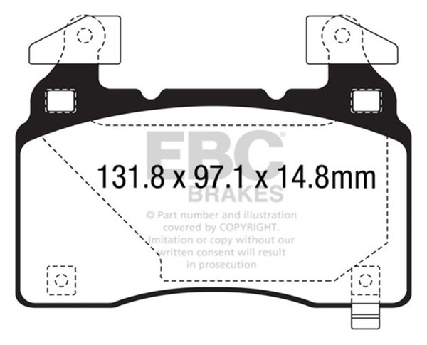 EBC 13+ Chevrolet SS 6.2 Ultimax2 Front Brake Pads - UD14741