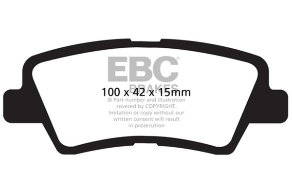 EBC 12+ Hyundai Accent 1.6 Ultimax2 Rear Brake Pads - UD1544