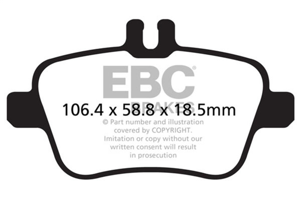 EBC 13+ Mercedes-Benz CLA250 2.0 Turbo Ultimax2 Rear Brake Pads - UD1646