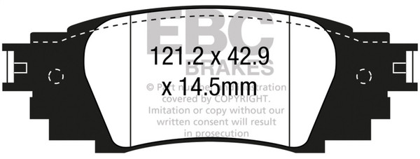 EBC 2016+ Lexus Rx350 3.5L Ultimax2 Rear Brake Pads - UD1879