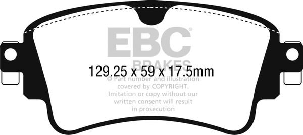 EBC 2018+ Audi A4 Allroad Quattro 2.0L Turbo Ultimax2 Rear Brake Pads - UD1898