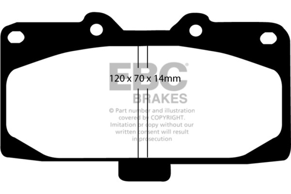 EBC 02-04 Mercedes-Benz C32 AMG (W203) 3.2 Supercharged Ultimax2 Front Brake Pads - UD847