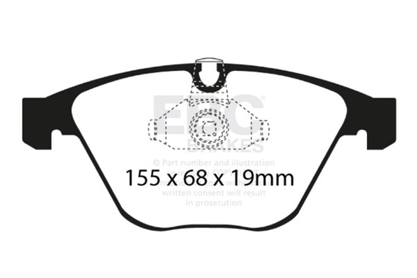 EBC 08-10 BMW M3 4.0 (E90) Ultimax2 Front Brake Pads - UD918