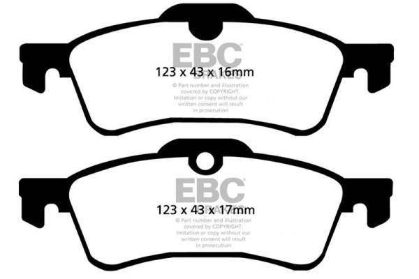 EBC 02-03 Mini Hardtop 1.6 Ultimax2 Rear Brake Pads - UD940