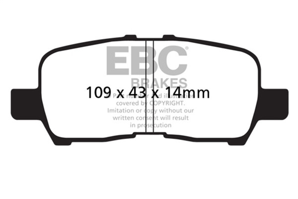 EBC 05-09 Buick Allure (Canada) 3.6 Ultimax2 Rear Brake Pads - UD999