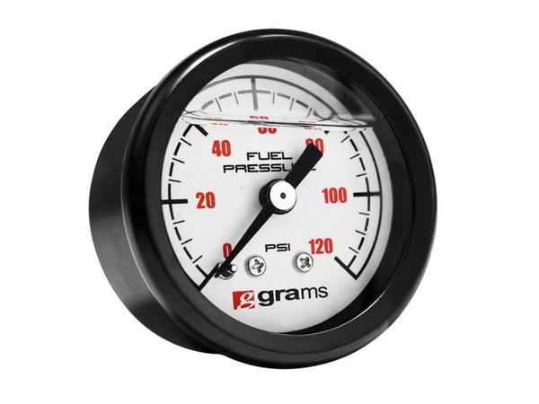 Grams Performance Universal 0-120 PSI Fuel Pressure Gauge - White Face - G2-99-1200W