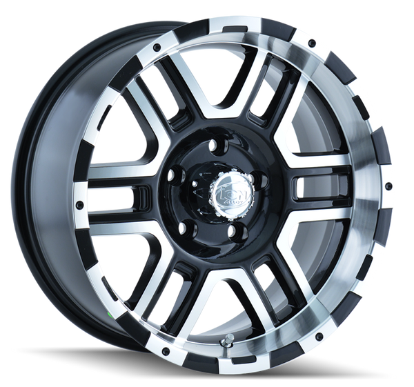 ION Type 179 16x8 / 5x135 BP / 10mm Offset / 87mm Hub Black/Machined Wheel - 179-6835B