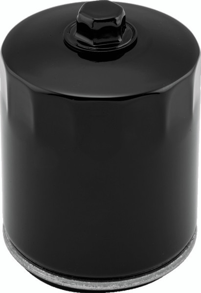 Twin Power Twin Cam and M8 Black Oil Filter With Nut Replaces H-D 63798-99 with Backflow Valve - 603615