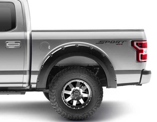 Bushwacker 15-17 Ford F-150 Styleside Pocket Style Flares 2pc 67.1/78.9/97.6in Bed - Black - 20092-02