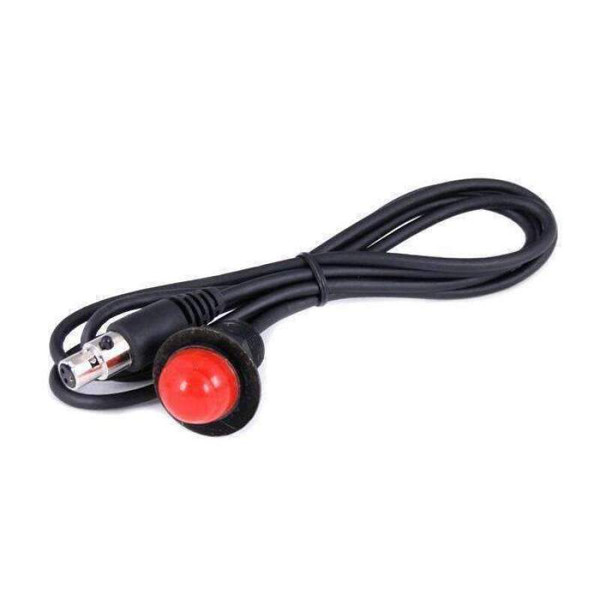 Rugged Radios Hole Mount Push to Talk Cable (PTT) with 48 Straight Cord for Intercoms - PTT-HM-SC