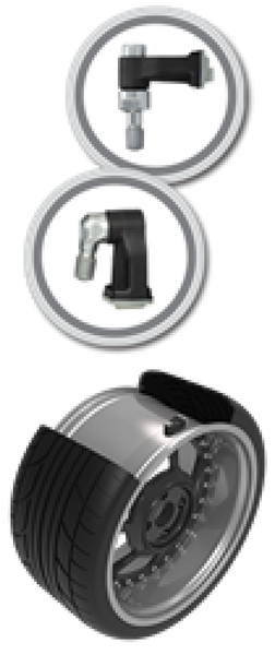 Schrader TPMS Sensor - Clamp-In Programmable 90 Degree EZ-Sensor ( valve stem not included ) - 33900