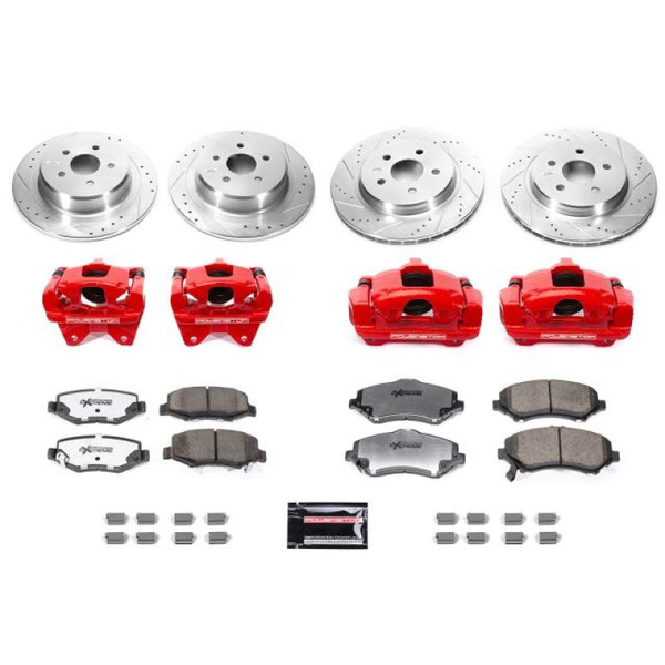 Power Stop 07-17 Jeep Wrangler Front & Rear Big Brake Conversion Kit - BBK-JK-002R