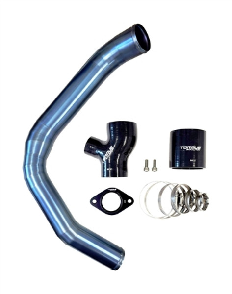 Torque Solution 12-21 Subaru WRX Top Mount Charge Pipe - Titanium Burnt Blue - TS-SU-843-BU