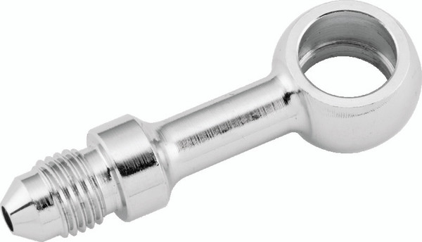 Twin Power Chrome Brake Fitting 7/16 Inch X AN3 Straight Banjo Adaptor - 035960