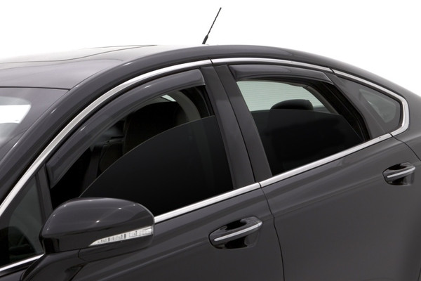 AVS 13-18 Ford Fusion Ventvisor In-Channel Front & Rear Window Deflectors 4pc - Smoke - 194714
