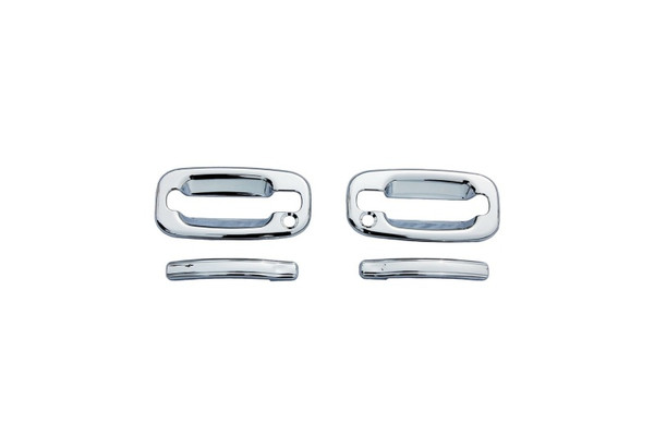 AVS 07-13 Chevy Silverado 1500 Door Handle Covers (2 Door) 4pc Set - Chrome - 685111