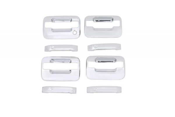AVS 04-14 Ford F-150 (No Keypad/Passenger Keyhole) Door Handle Covers (4 Door) 8pc Set - Chrome - 685302