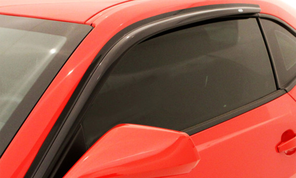 AVS 12-14 Ford Mustang Ventvisor Outside Mount Window Deflectors 2pc - Smoke - 92024