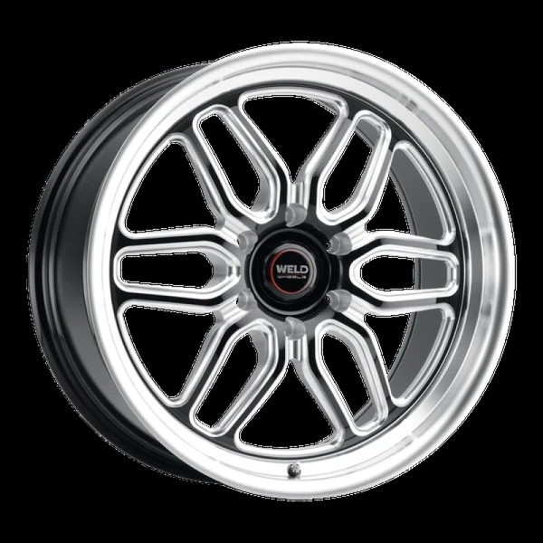 Weld Racing 17x10 Laguna 6 Drag 6x135 ET42 BS7.25 Gloss BLK MIL DIA 87.1 - S15370089P42