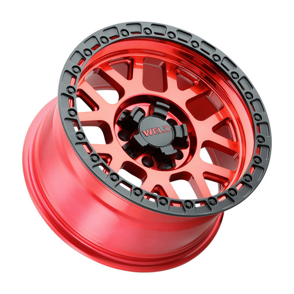 Weld Off-Road W133 17X9 Cinch 6X135 6X139.7 ET-12 BS4.50 Candy Red / Satin Black Ring 106.1 - W13379098450