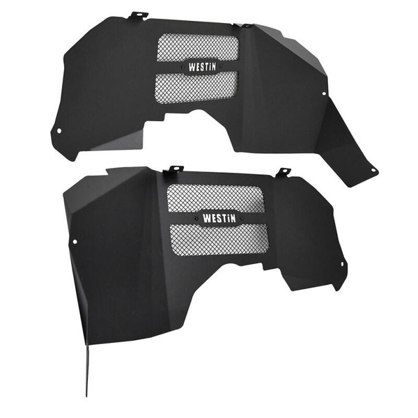 Westin 18-20 Jeep Wrangler JL Inner Fenders - Front - Textured Black - 62-11025