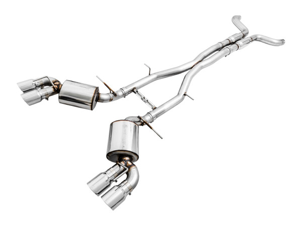 AWE Tuning 16-19 Chevy Camaro SS Res Cat-Back Exhaust -Touring Edition (Quad Chrome Silver Tips) - 3015-42092