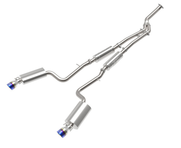 aFe POWER Takeda 16-17 Lexus IS200t L4-2.0L (t) 2.5in-3in 304 SS CB Exhaust w/ Blue Tip - 49-36059-L