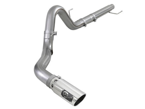 aFe Large Bore-HD 4in 409 SS DPF-Back Exh 18-19 Ford F-150 V6-3.0L (td) w/ Polished Tip - 49-43106-P
