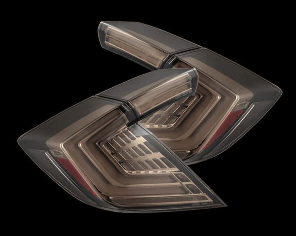 AlphaRex 16-21 Honda Civic Hatchback / Type-R FK8 Nova-Series LED Tail Lights - Clear Smoke - 676040