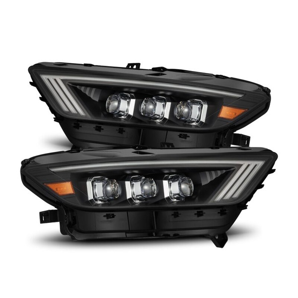 AlphaRex 15-17 Ford Mustang NOVA Series LED Projector Headlights Blk - 880144