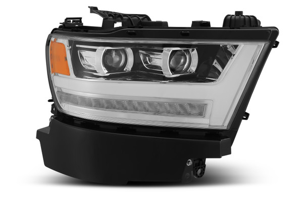 AlphaRex 19-20 Ram 1500HD PRO-Series Proj Headlight Plnk Styl Chrm w/Activ Light/Seq Signal/Plnk DRL - 880514